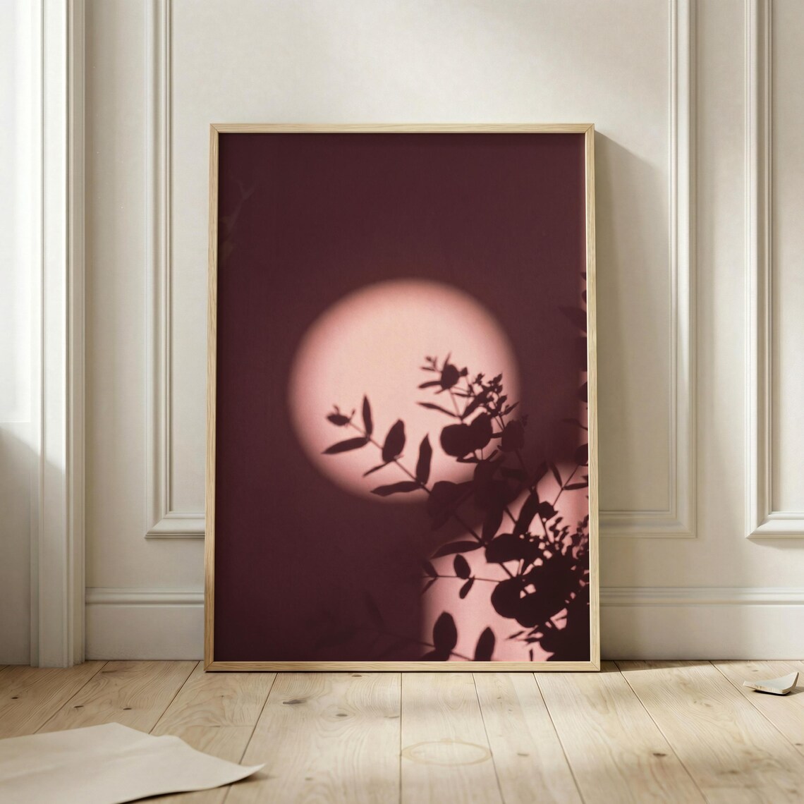 Botanical Spotlight, Minimalist Abstract Poster