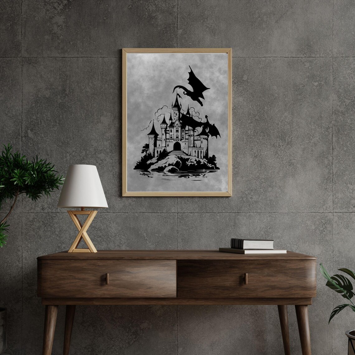 Dragon Fortress Minimalist Art Print - Image 7
