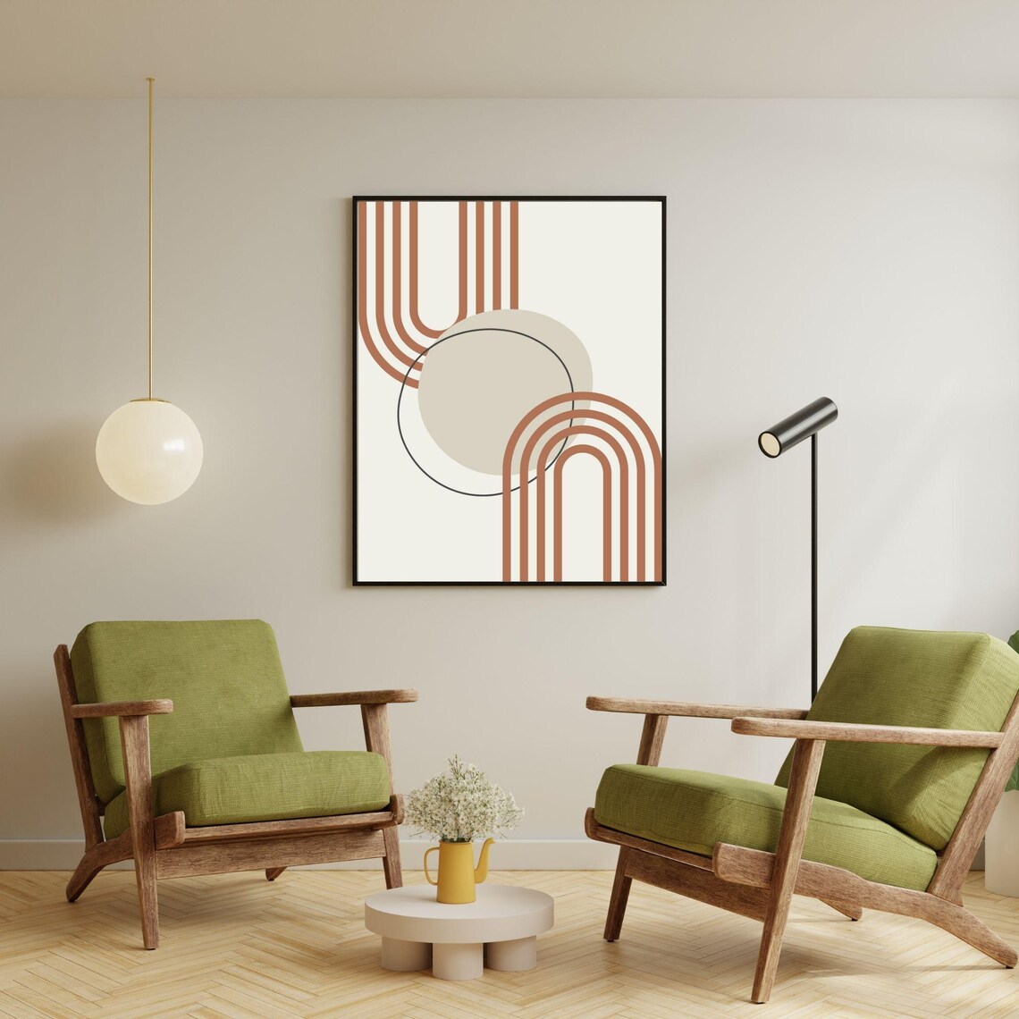 Boho Abstract Shapes, Minimalist Geometric Design