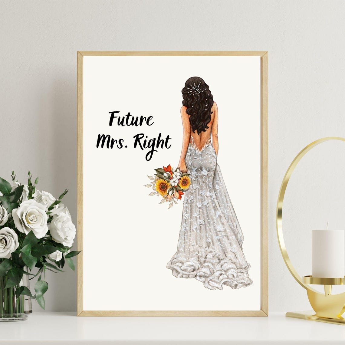 Future Mrs Right Minimalist Art Print