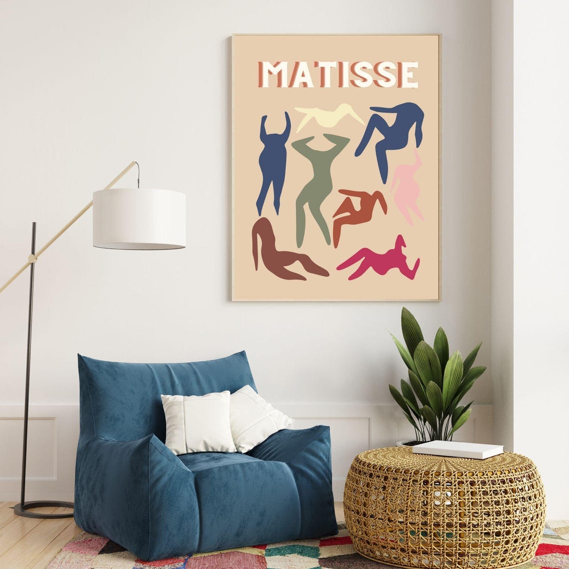 Colorful Matisse Inspired Body Art Abstract Wall Decor Bodies Wall Art Matisse Art Wall Decor - Image 5