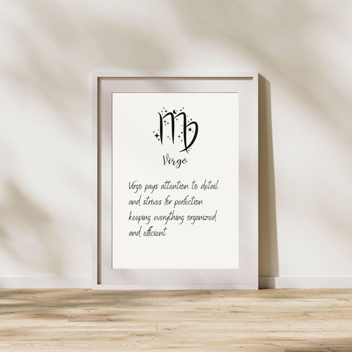Virgo Zodiac Sign Minimalist Art Print - Image 4