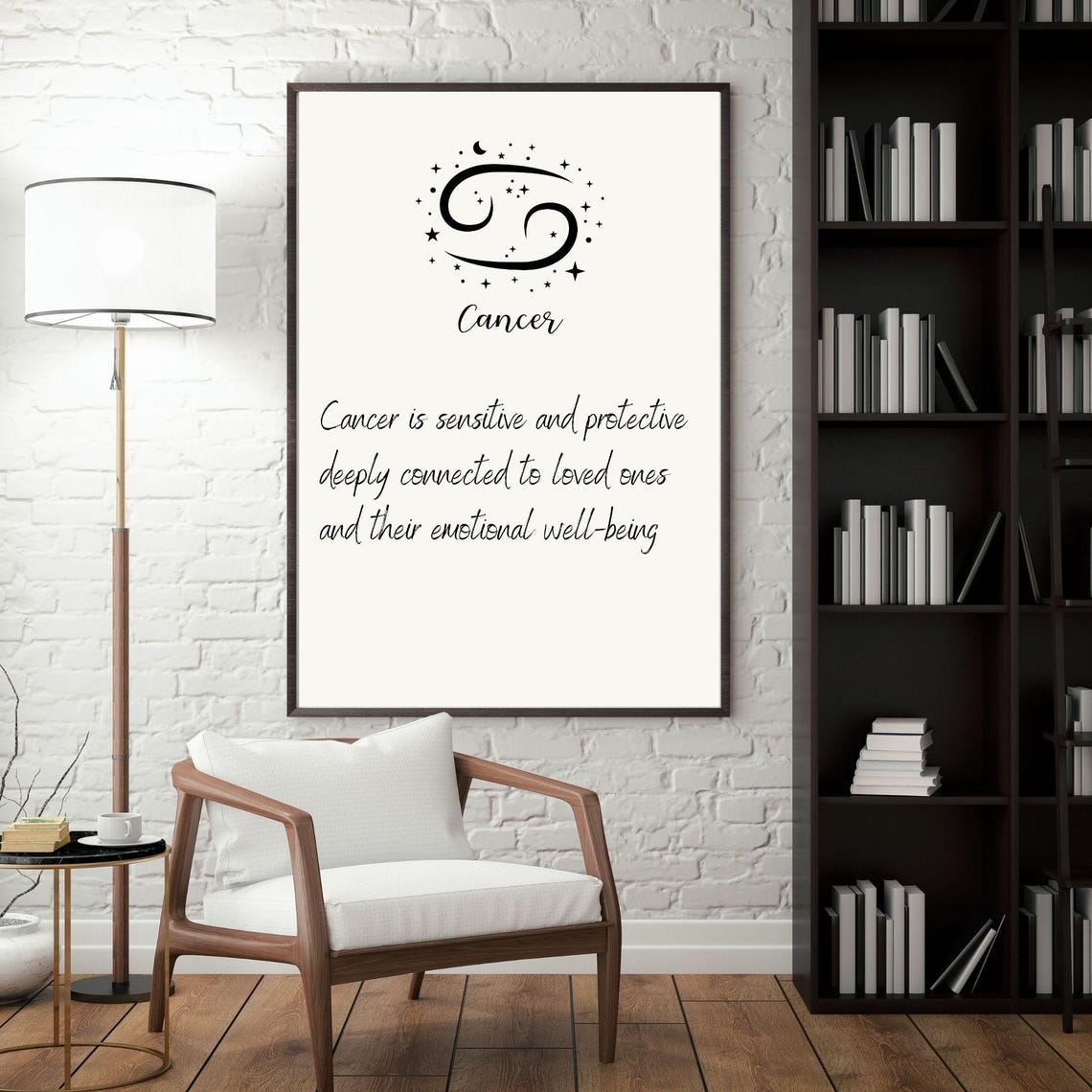 Cancer Zodiac Sign Minimalist Wall Art - Image 2