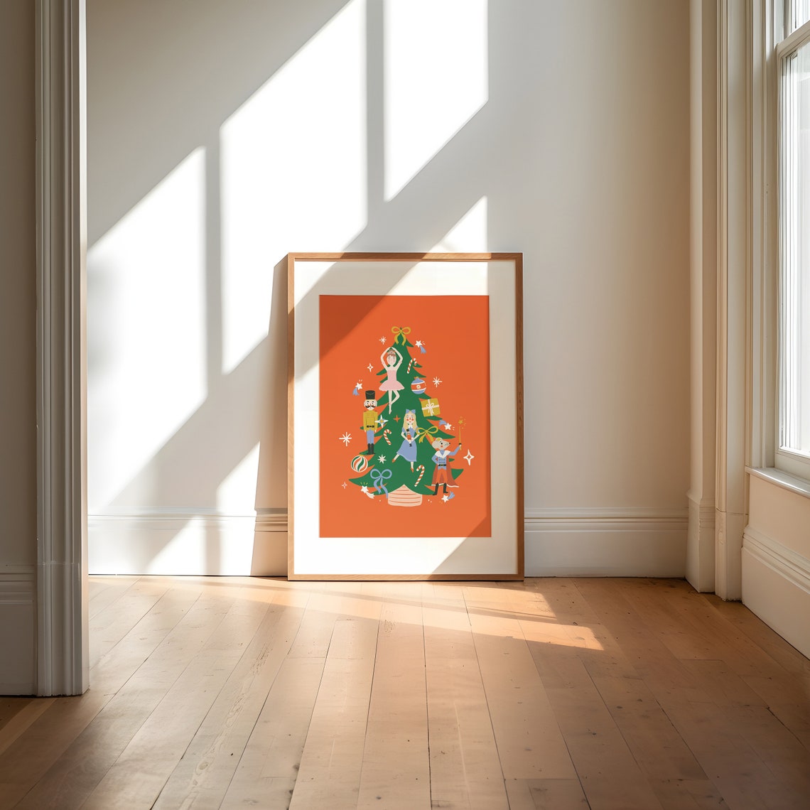 Nutcracker Ballet Christmas Tree Holiday Character Decor Kids Poster - Image 3