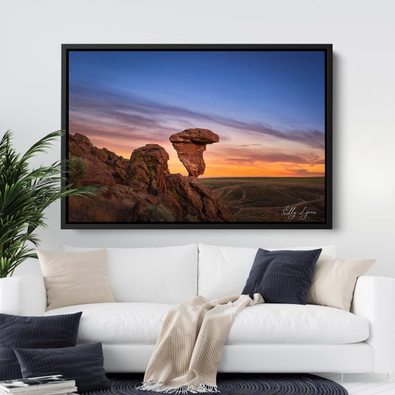 Balanced Rock Sunset Sunrise Mountains Desert Art Print
