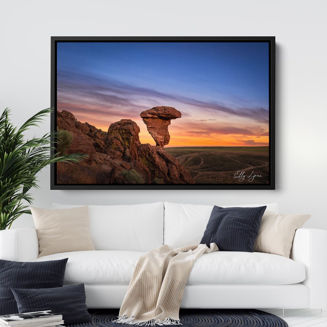 Balanced Rock Sunset Sunrise Mountains Desert Art Print