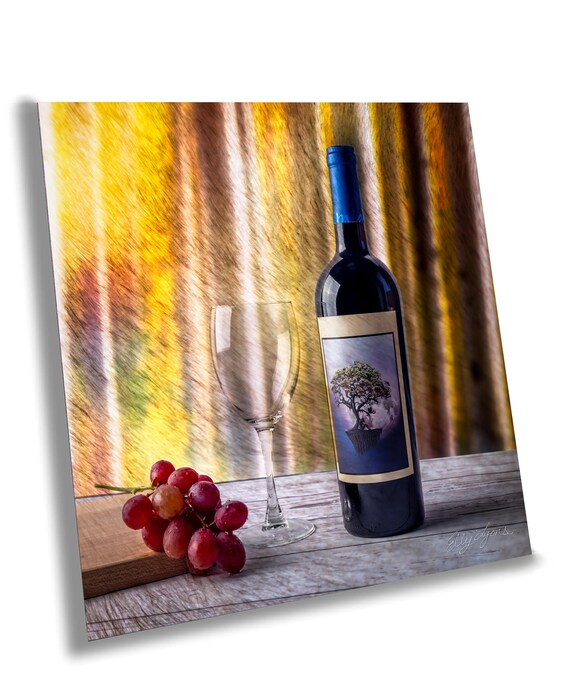 Wine Glass Still Life, Modern Art Print