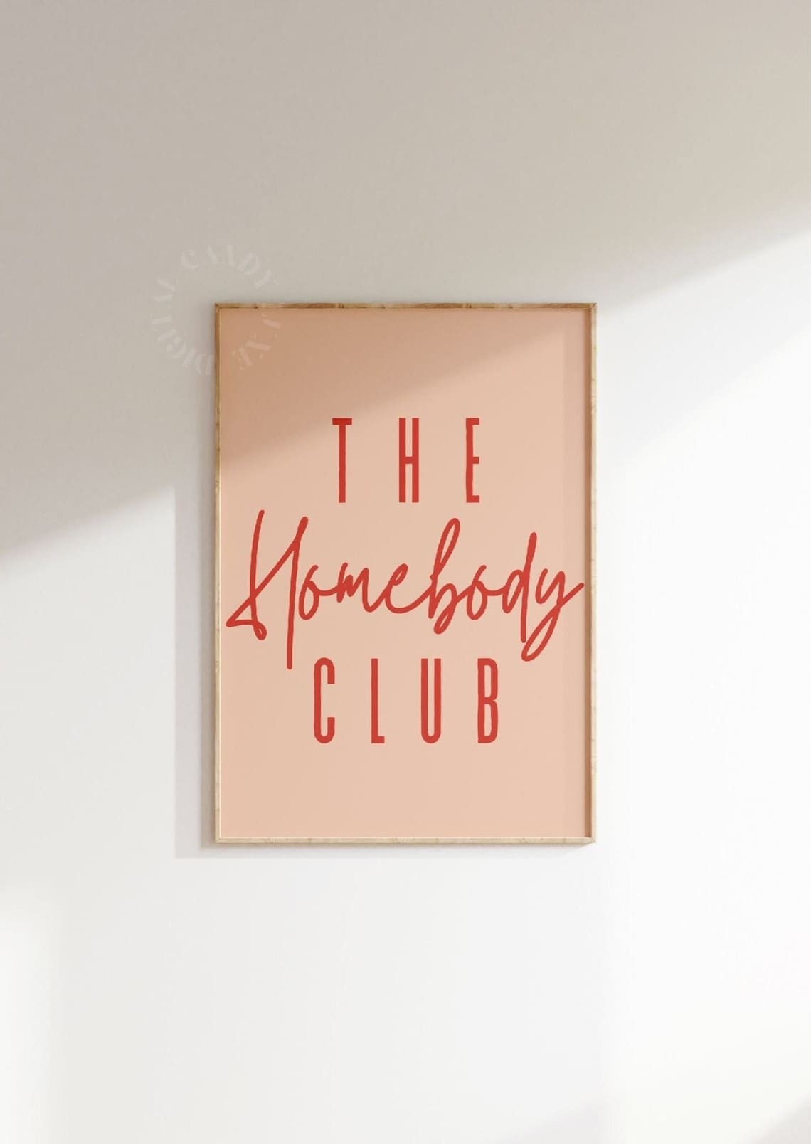 The Homebody Club Retro Art Print, Living Room Decor