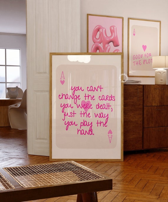 Ace Card Retro Girly Bar Cart Art Print