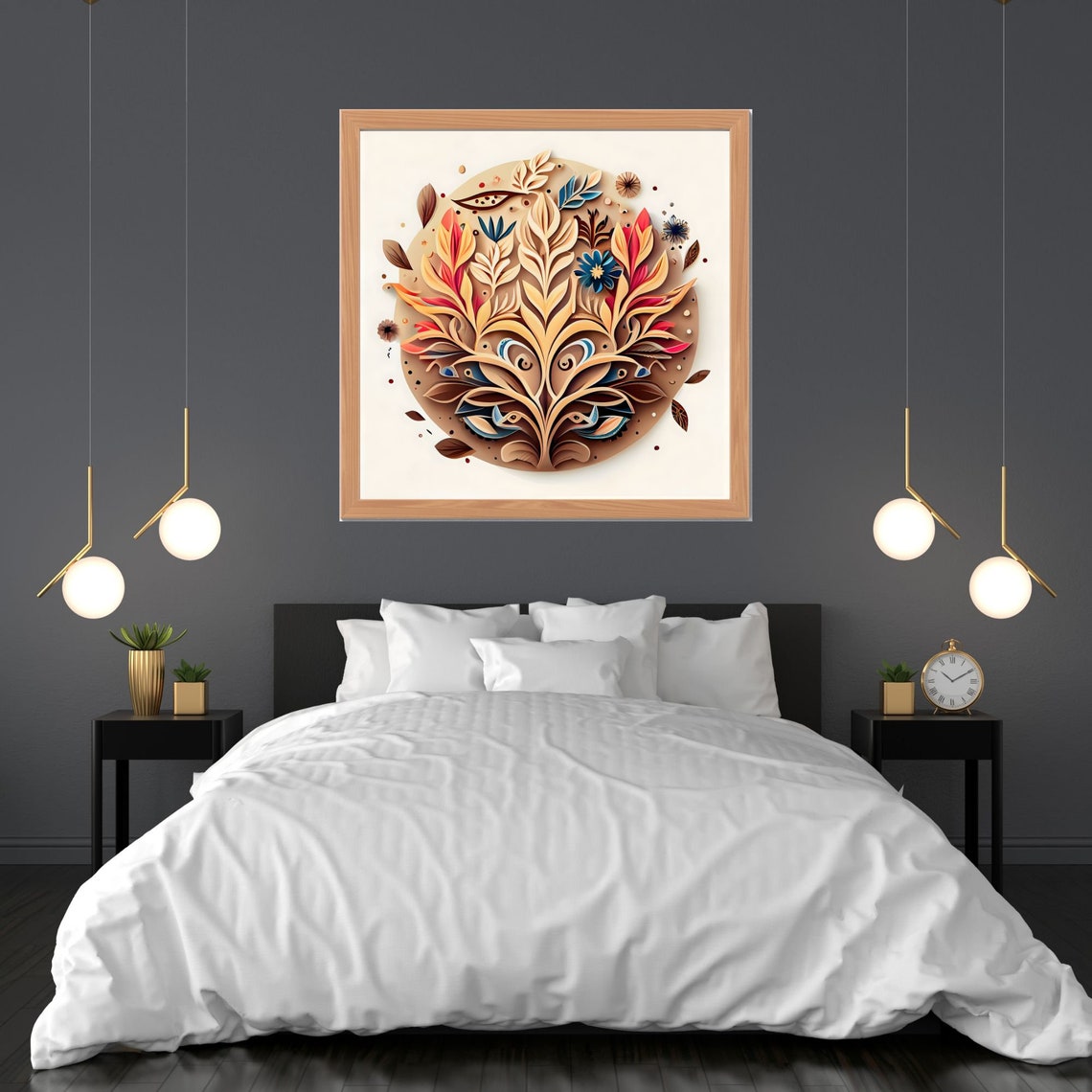Nature Mandala Art Zen Wall Art Home Decor Mandala Wall Decor Custom Size Colourful Art Prints Art Wall Print Decor - Image 2
