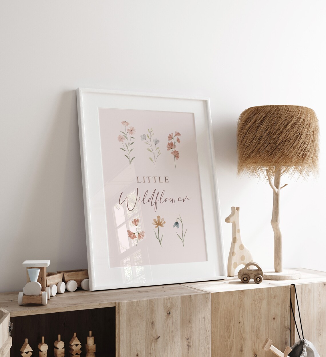 Little Wildflower Girls Nursery Art Print - Image 2