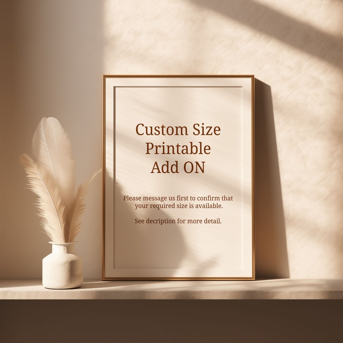 Custom Size Printable Art Add On Shop Service Size Upgrade Poster