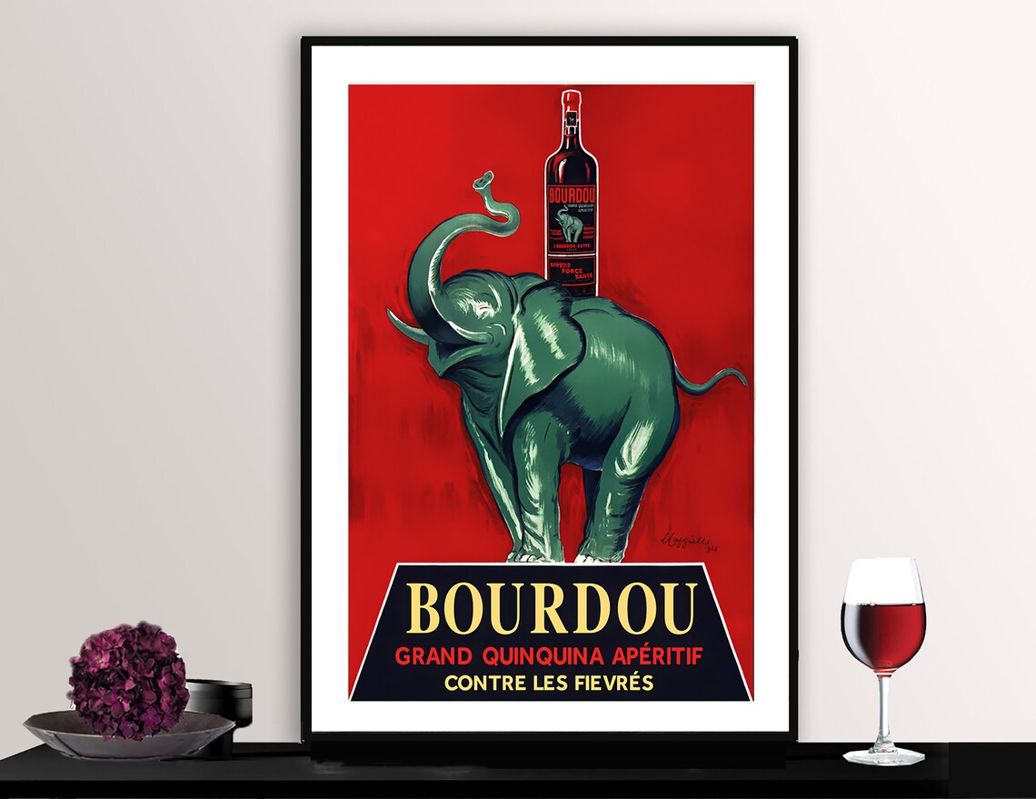 Bourdou Grand Quinquina Vintage Aperitif Poster