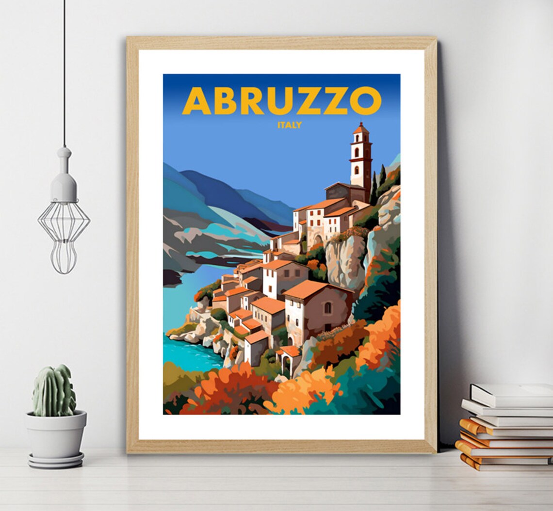 Abruzzo Italy Travel Poster, Europe Wall Decor - Image 3