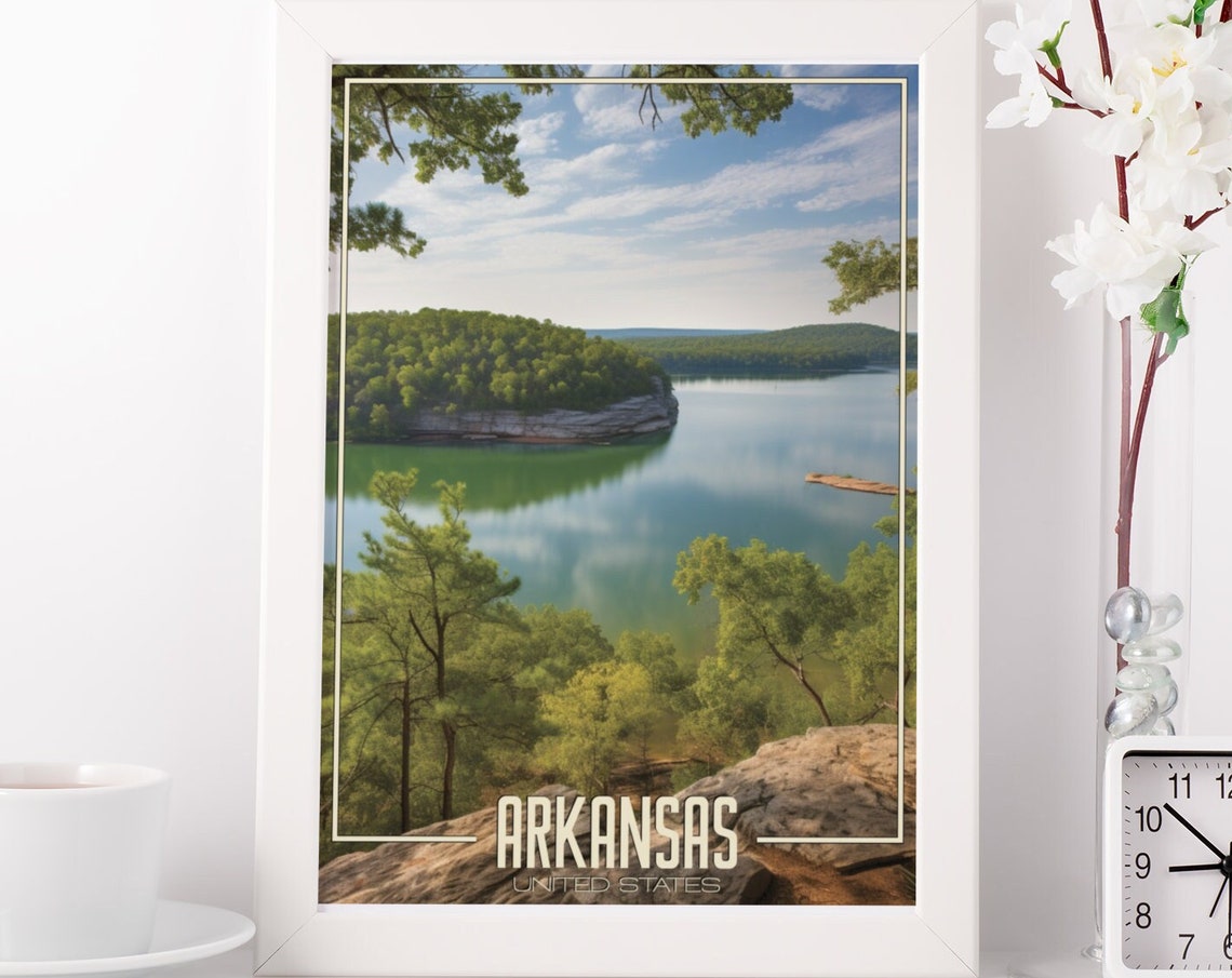 Arkansas United States Travel Poster Png Art Print Vintage Retro Arkansas Wall Decor Prints Us Travel Tourisim Art Svg