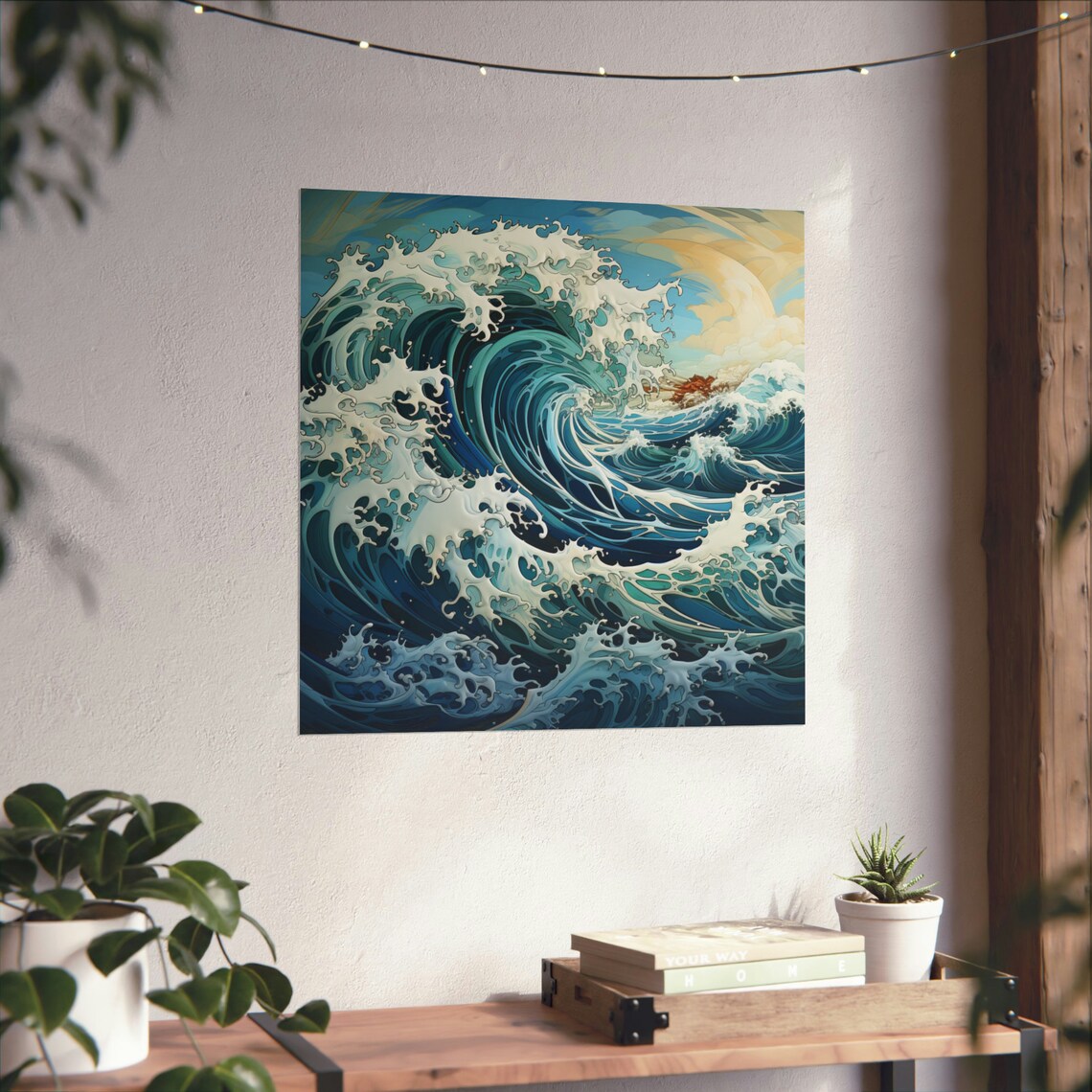 Intense Waves Monochromatic Surfers Dream Wave Art Print - Image 3