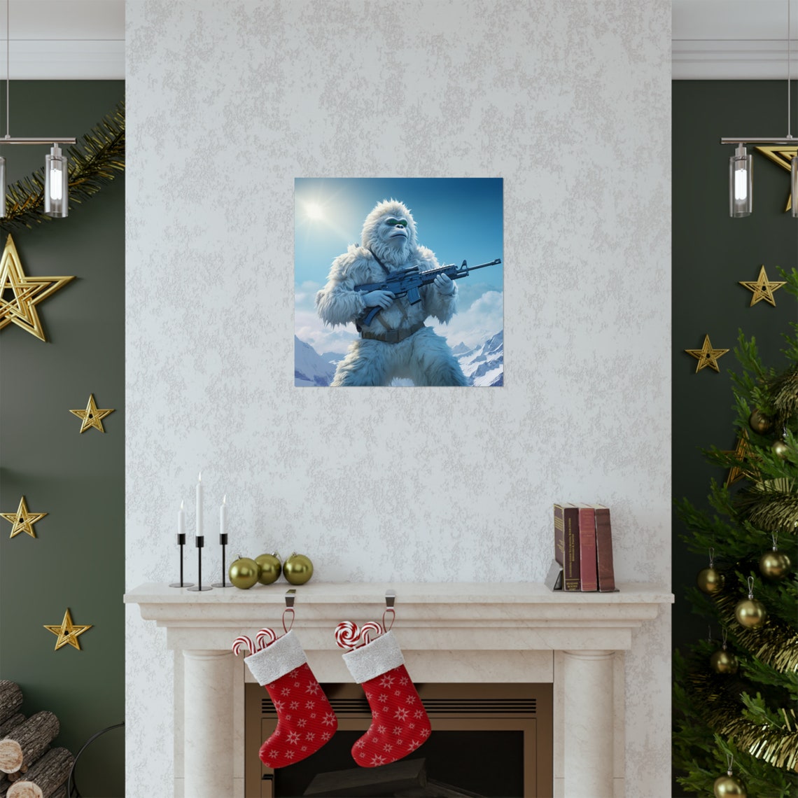 Commando Yeti - Yeti Lovers, Mountain Landscape Poster - Image 2