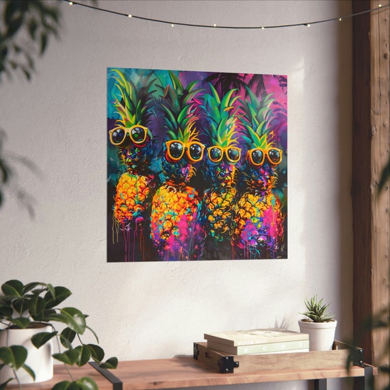 Pineapple Squad, Abstract Funny Pineapple Poster