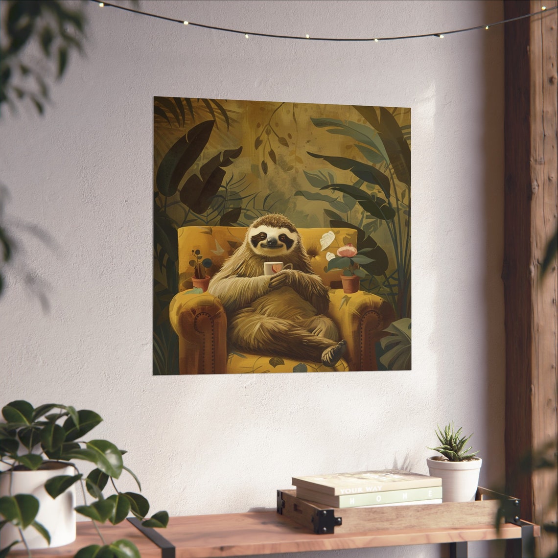 Sloth Therapist Poster, Sloth Humor Art Print