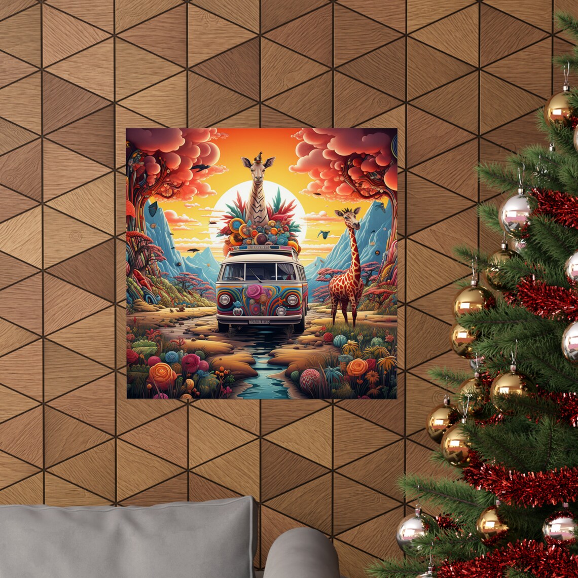 Royal Giraffe Coming Through, Safari Adventure Poster - Image 4