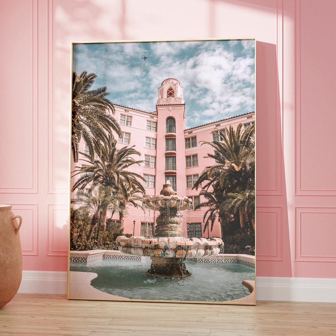 Vinoy Hotel Pink Tower Fountain Palm Trees Florida Photo Poster