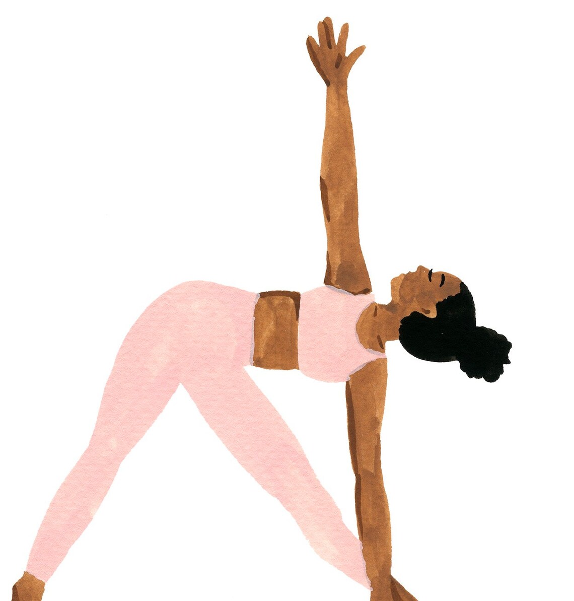 Woman Yoga Wall Art Print, Minimalist Yoga Lady - Image 2