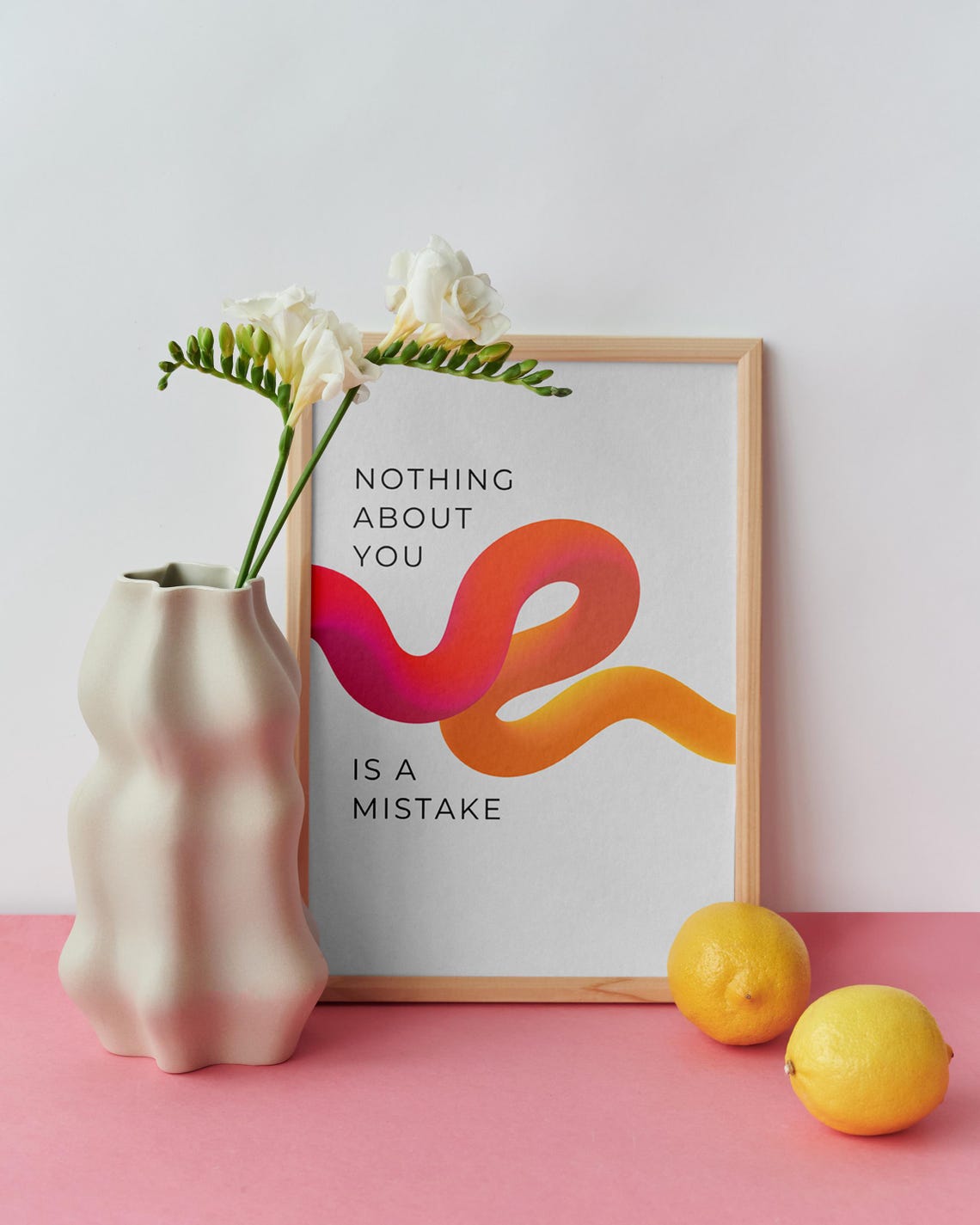 Nothing About You Is A Mistake Gradient Ribbon Affirmation Poster Art - Image 2