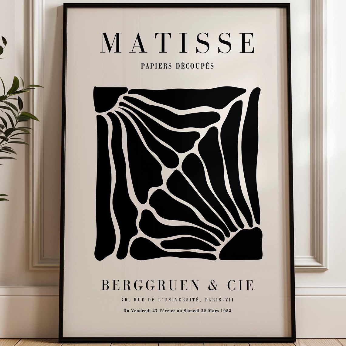 Matisse Flower Print, Mid-Century Modern Botanical
