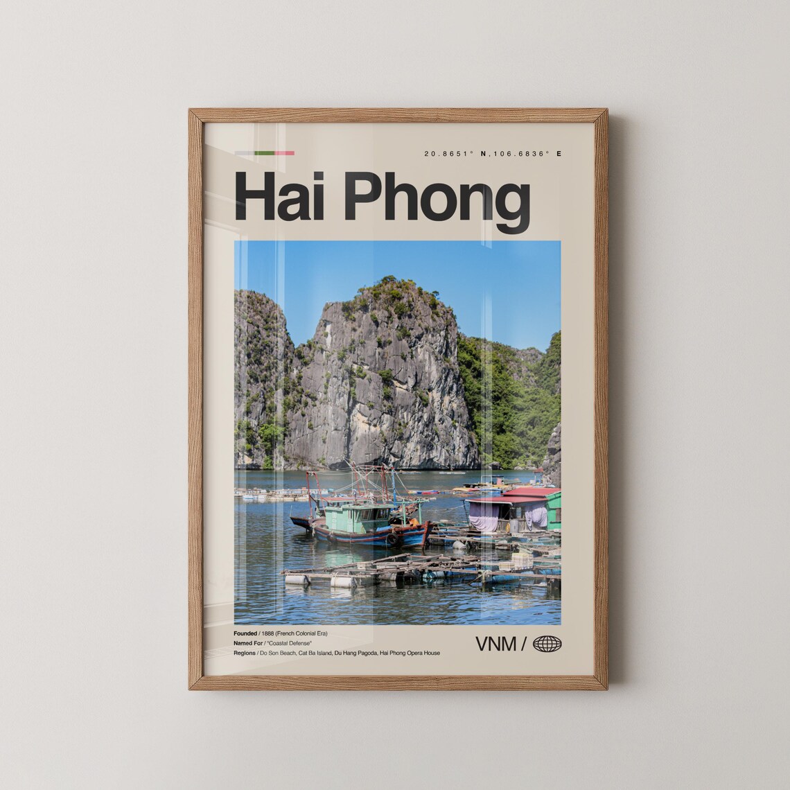 Hai Phong Vietnam Travel Art Floating Fishing Village Art Print