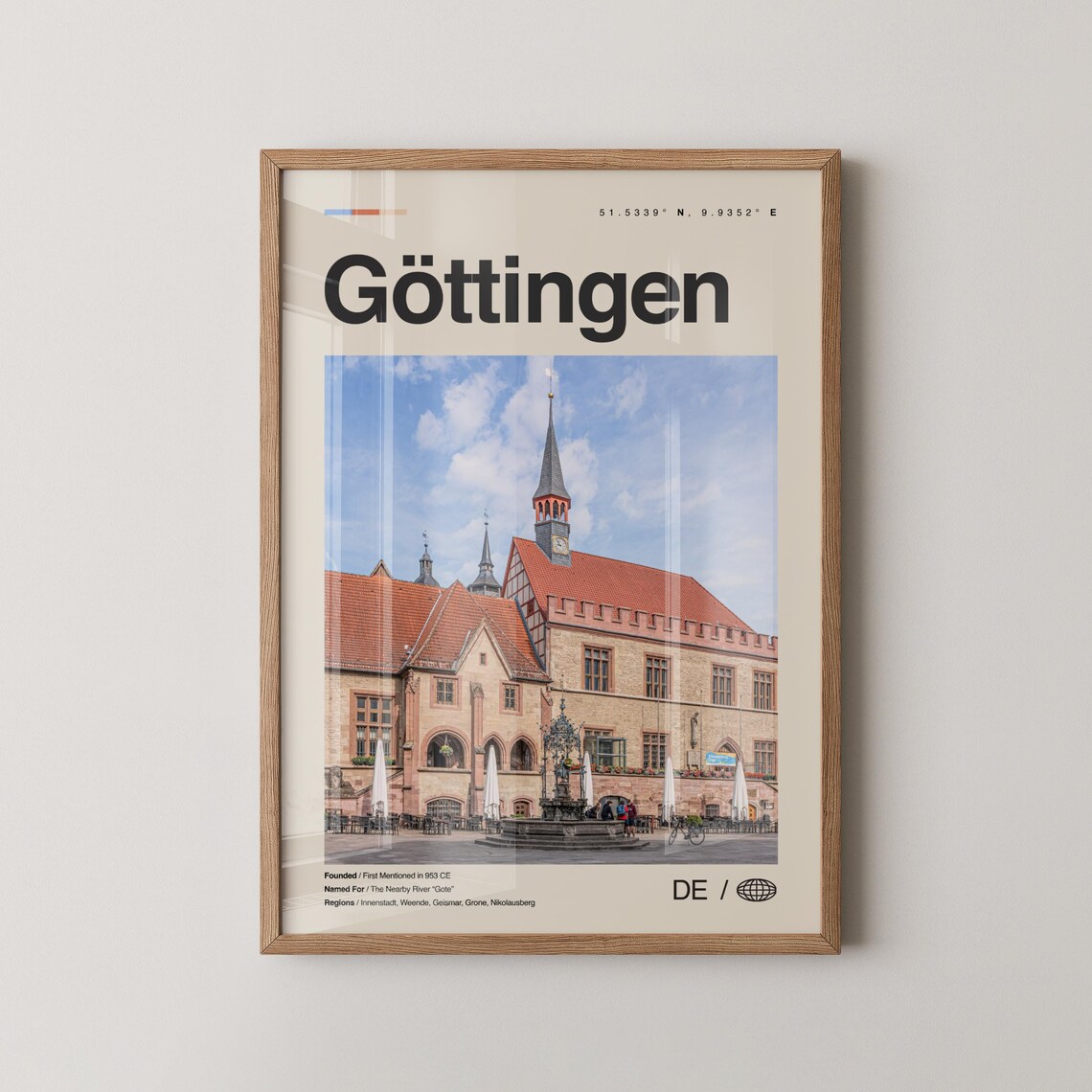 Gottingen Map Art Print, Germany Travel Decor