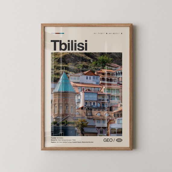 Tbilisi Georgia Old Town Balconies Cityscape Photo Travel Poster