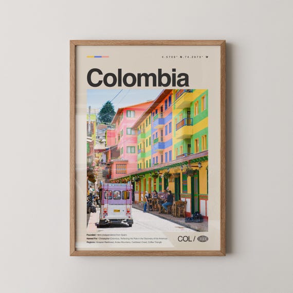 Colombia Print Wall Art Poster Photo Cartagena De Indias Bogot Medelln Cali Cocora Valley