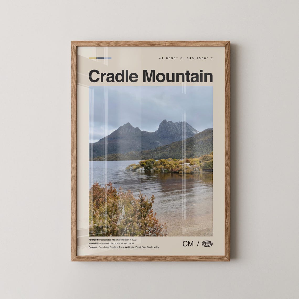 Cradle Mountain Print Wall Art Poster Photo Tasmania Australia
