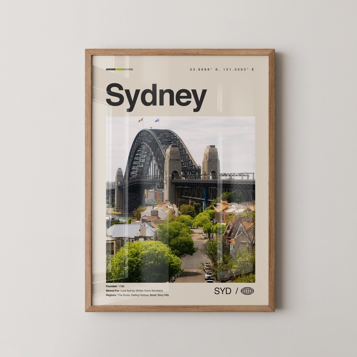 Sydney Australia Harbour Bridge Street View Photo Travel Poster