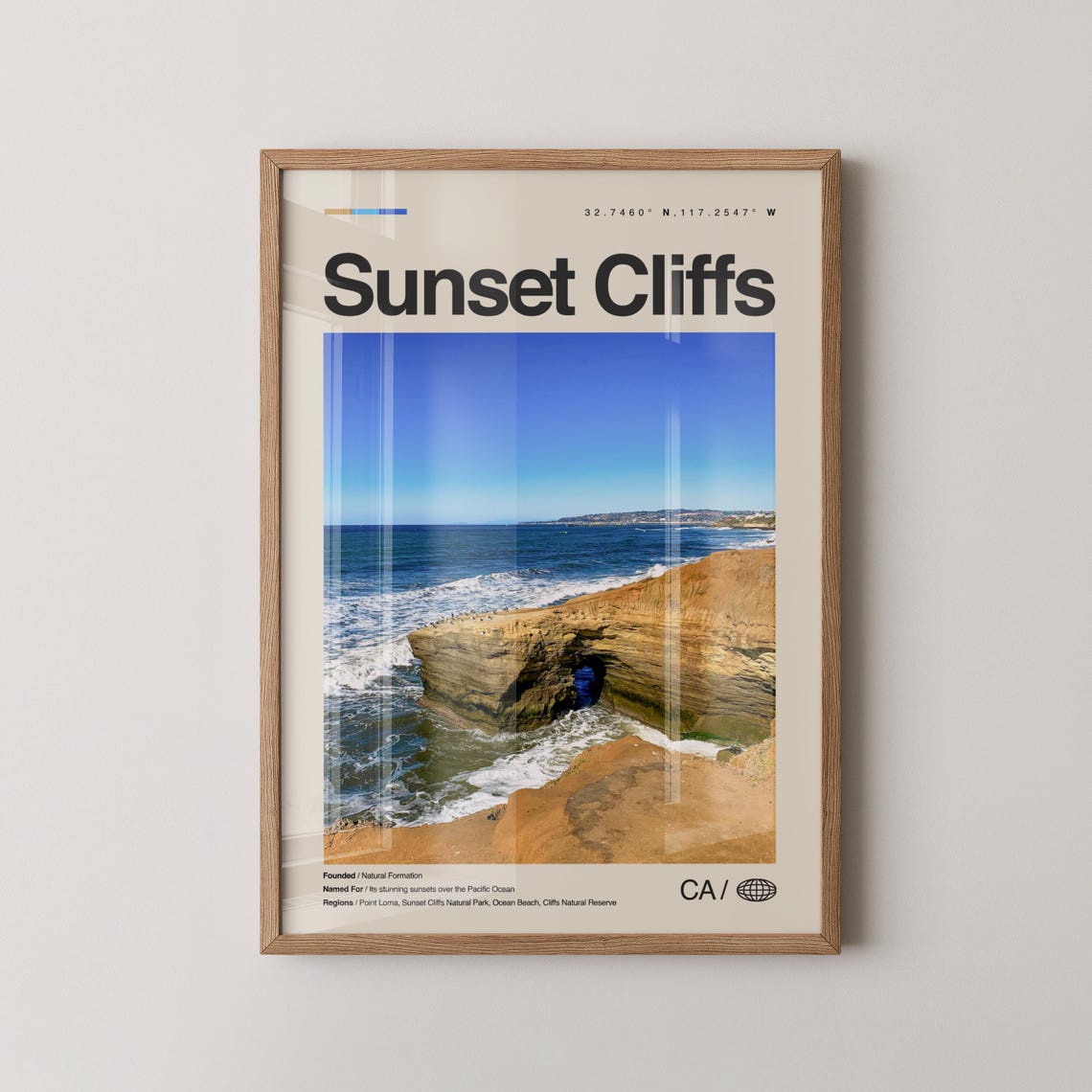 Sunset Cliffs Point Loma San Diego California Ocean View Poster