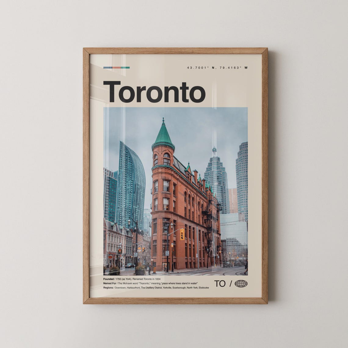 Toronto Ontario Canada Flatiron Building City Street Photo Poster