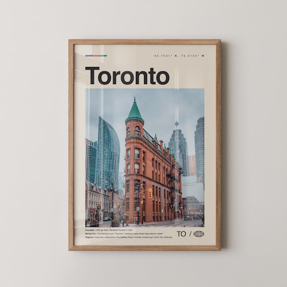 Toronto Ontario Canada Flatiron Building City Street Photo Poster