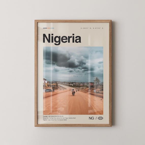Nigeria Print No 3, Abuja Lagos Africa Art Print