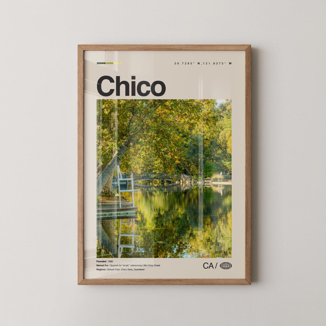 Chico California Bidwell Park Creek Bridge Photo Travel Poster