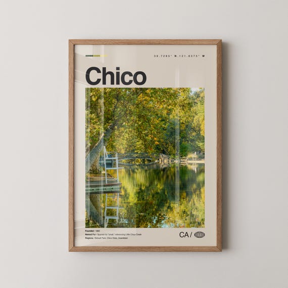 Chico Print Wall Art Poster Photo Bidwell Park Sierra Nevada Brewing Co