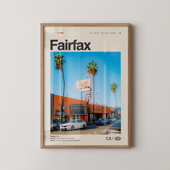 Fairfax Print Wall Art Poster Photo Marin Museum Of Bicycling Cascade Canyon Preserve Peri Park