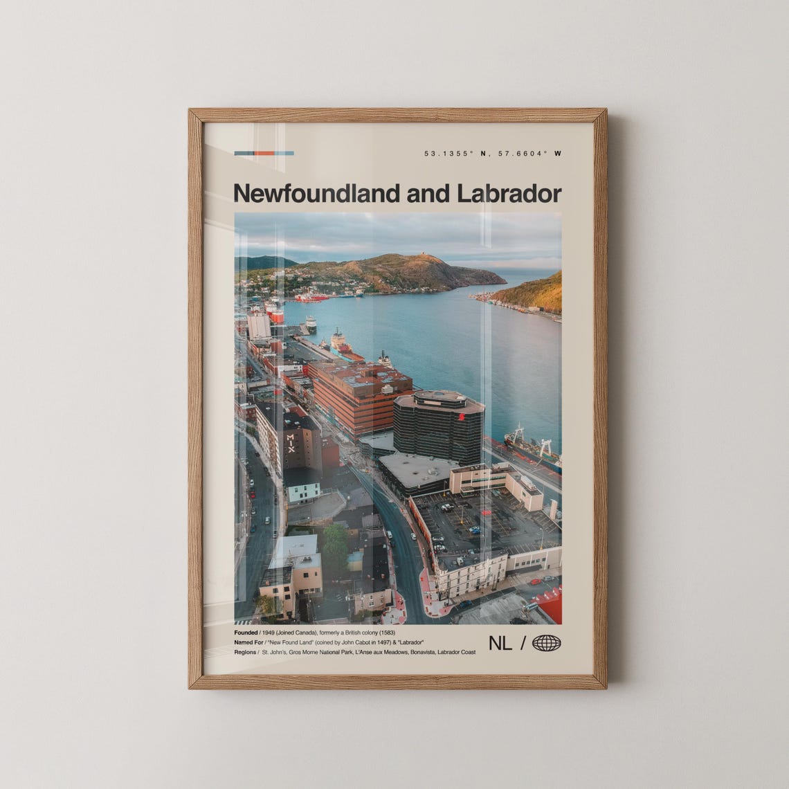 Newfoundland and Labrador St John's Harbour Photography Poster