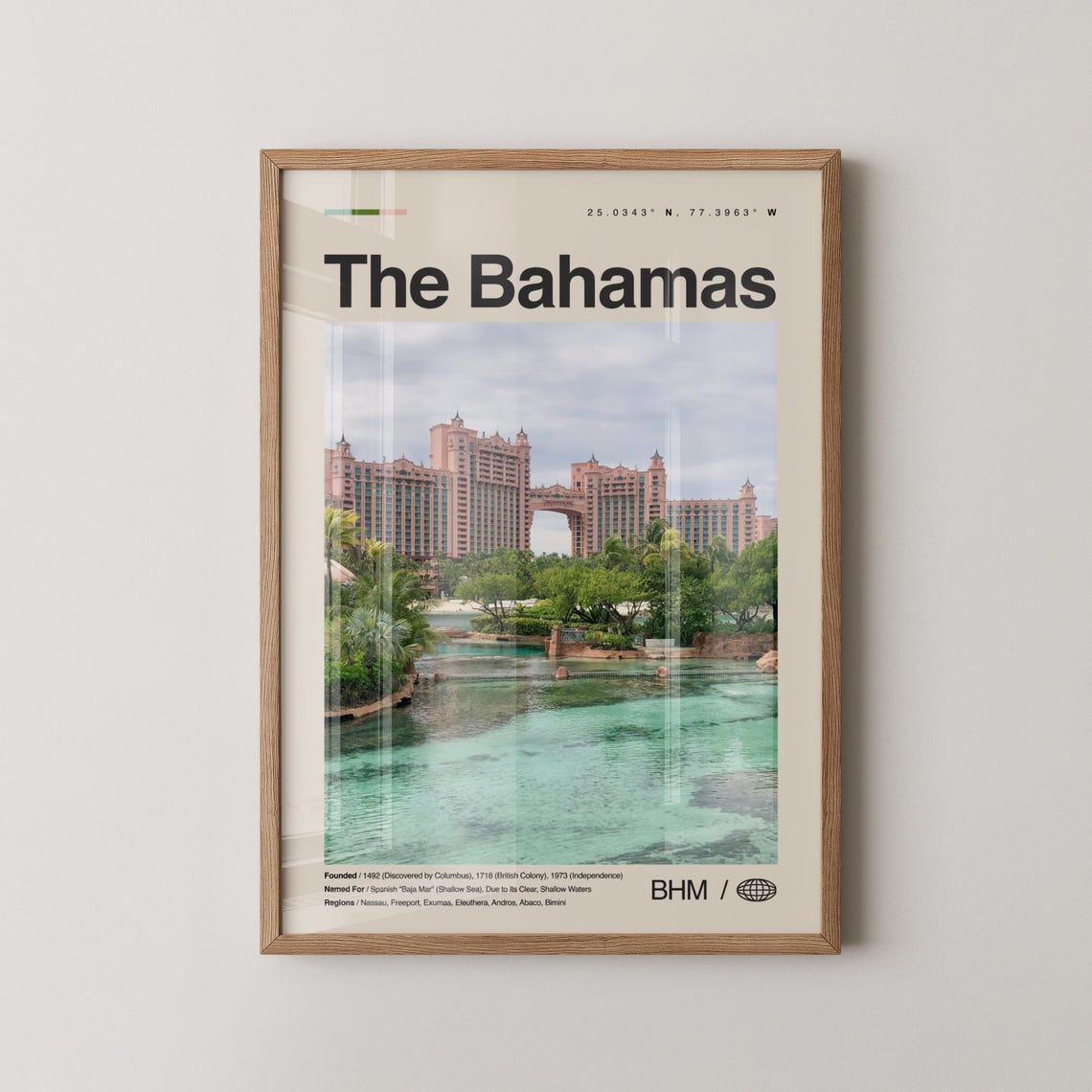 The Bahamas Atlantis Resort Lagoon Photo Poster With Island Facts