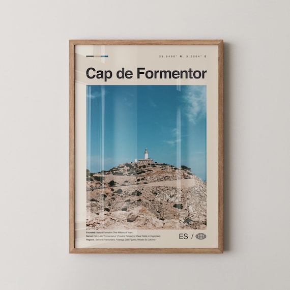 Cap de Formentor Mallorca Lighthouse Rocky Cliffs Travel Photo Poster