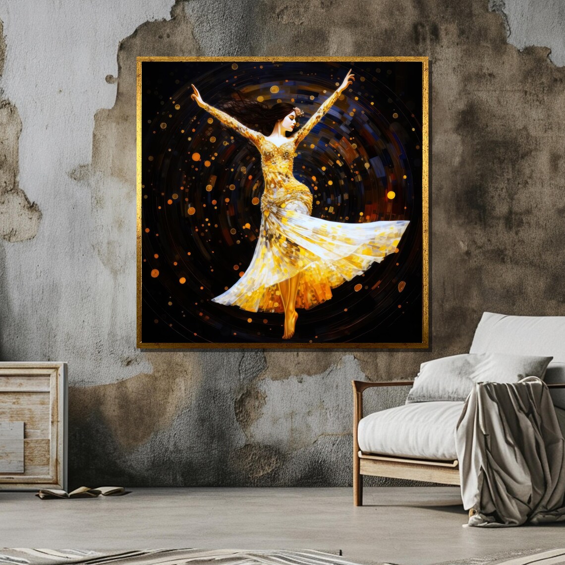 Graceful Dancing Woman, Abstract Modern Art Print - Image 6