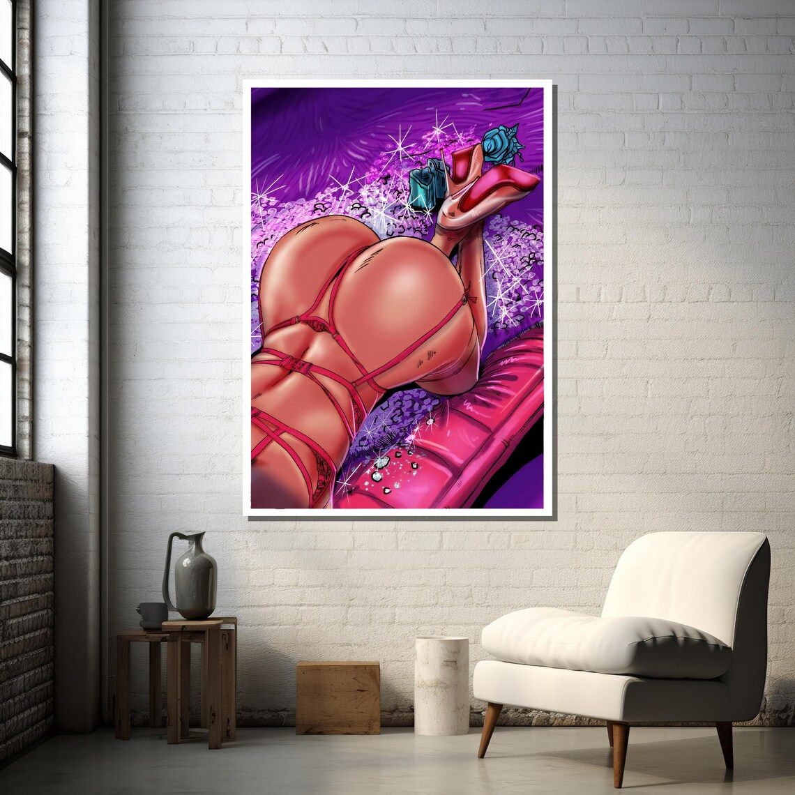 Luxury Erotic Pop Art Sensual Female Figure - Image 2