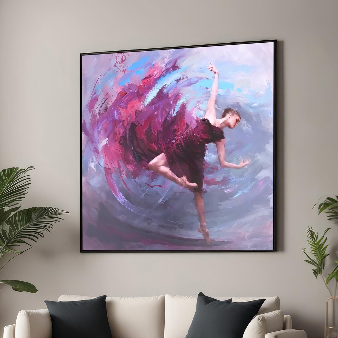 Elegant Ballerina - Traditional Travel Poster