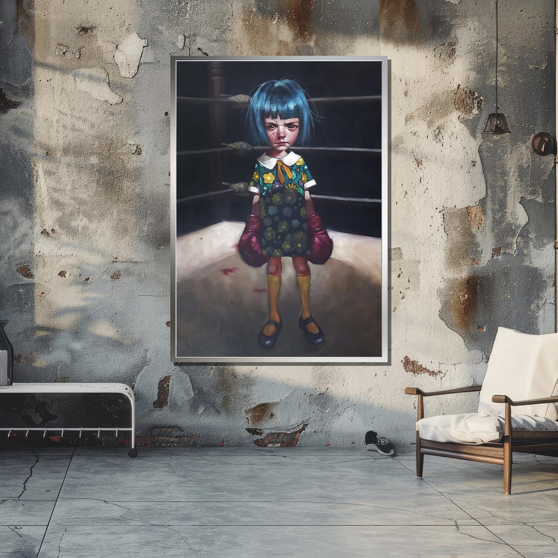 Girl With Boxing Gloves - Modern Realism Art Print - Image 5