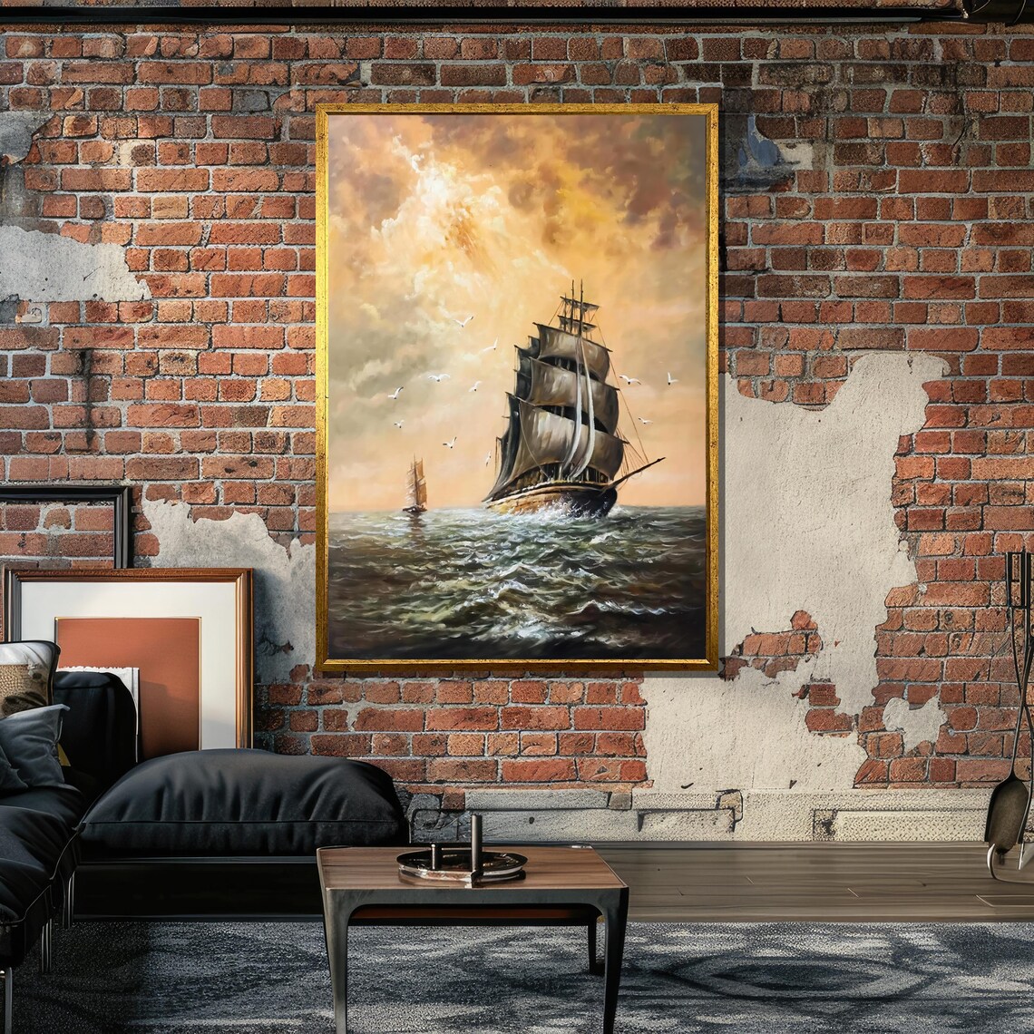 Grand Sailing Ship on Open Sea, Maritime Adventure - Image 5