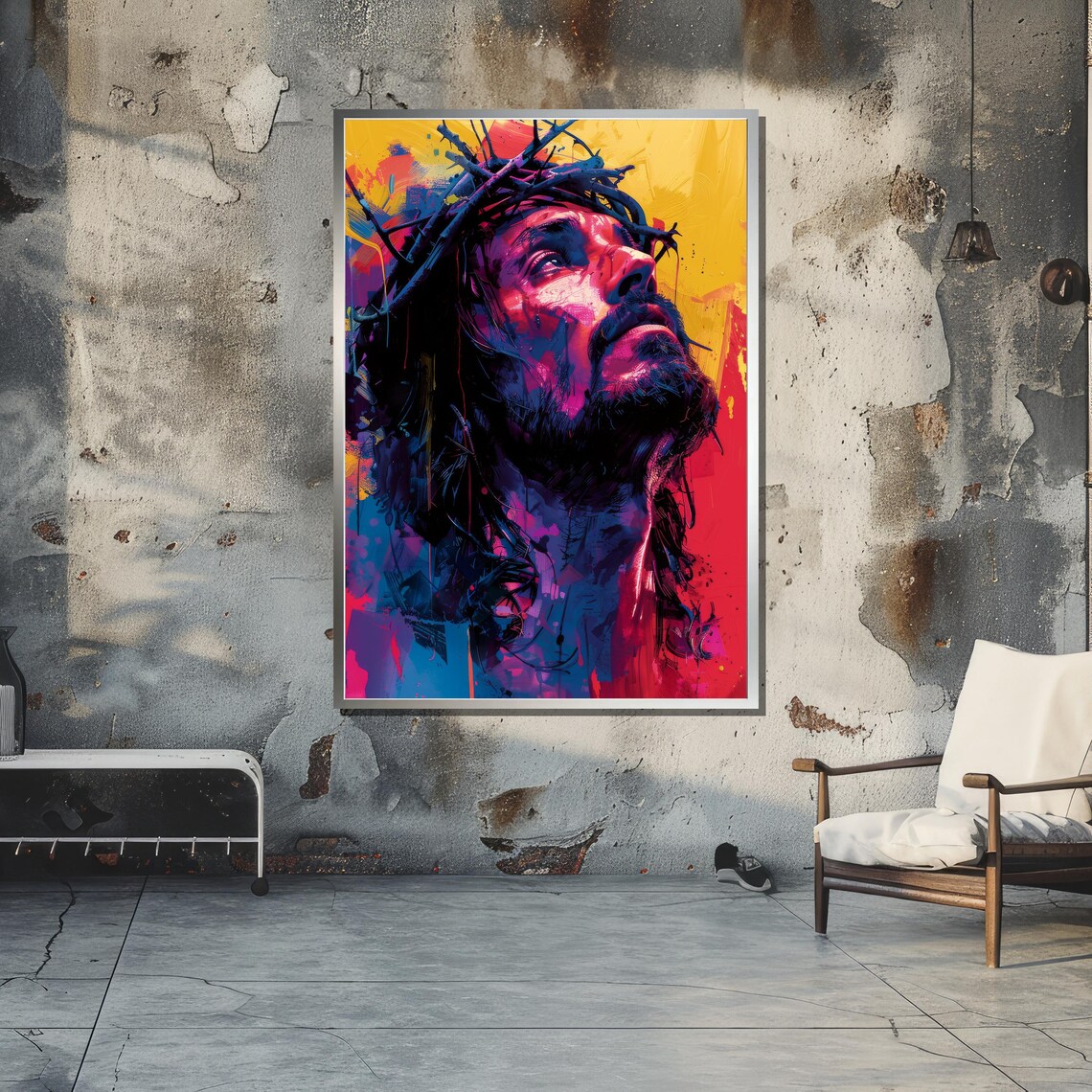 Modern Jesus Christ Expressionist Religious Art - Image 5